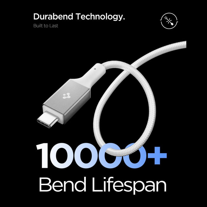Кабел Spigen Essential EB10015CC USB-C / USB-C 100W 150 см - бял