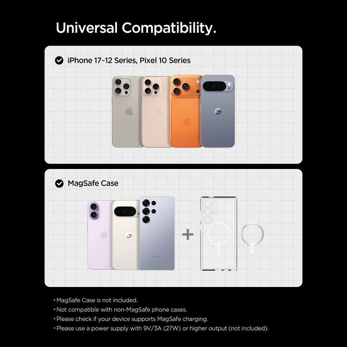 Държач за кола Spigen EV15MAQ Essential Qi2 MagSafe - черен