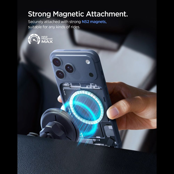 Държач за кола Spigen EV15MAQ Essential Qi2 MagSafe - черен