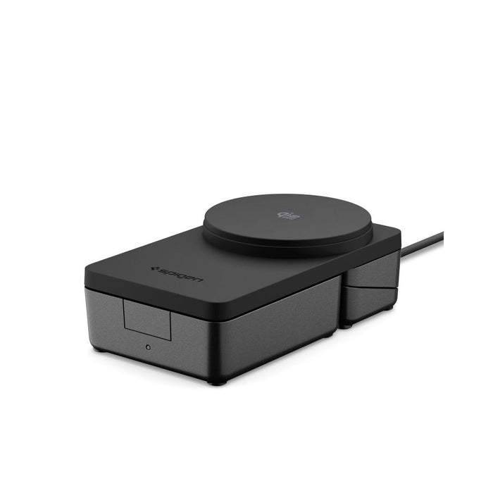 Безжично зарядно устройство Spigen Essential Qi2.2 25W 3в1 MagSafe Magnetic - черно
