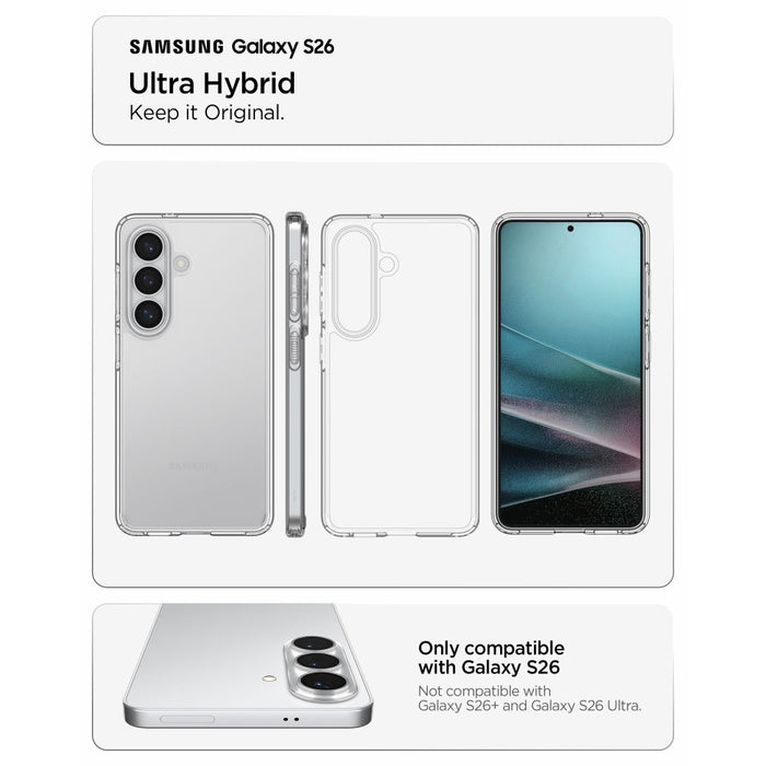 Spigen Ultra Hybrid калъф за Samsung Galaxy S26 - прозрачен