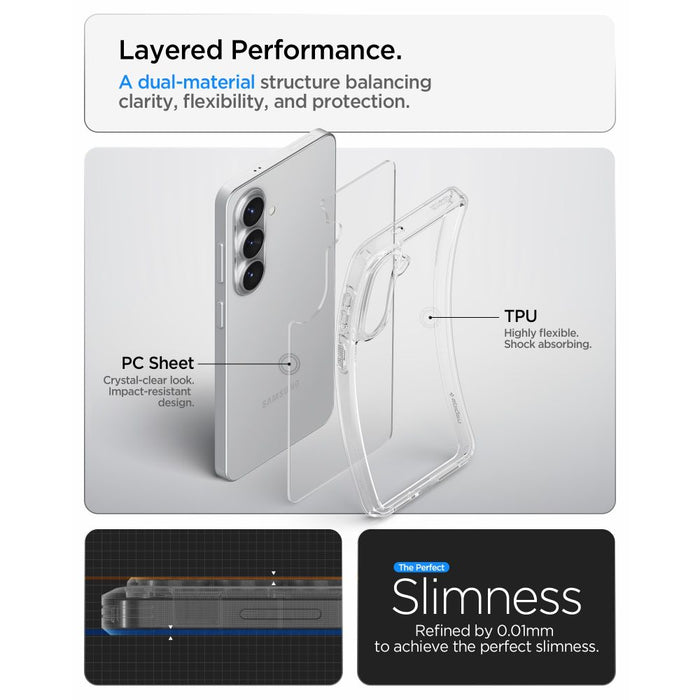 Spigen Ultra Hybrid калъф за Samsung Galaxy S26 - прозрачен