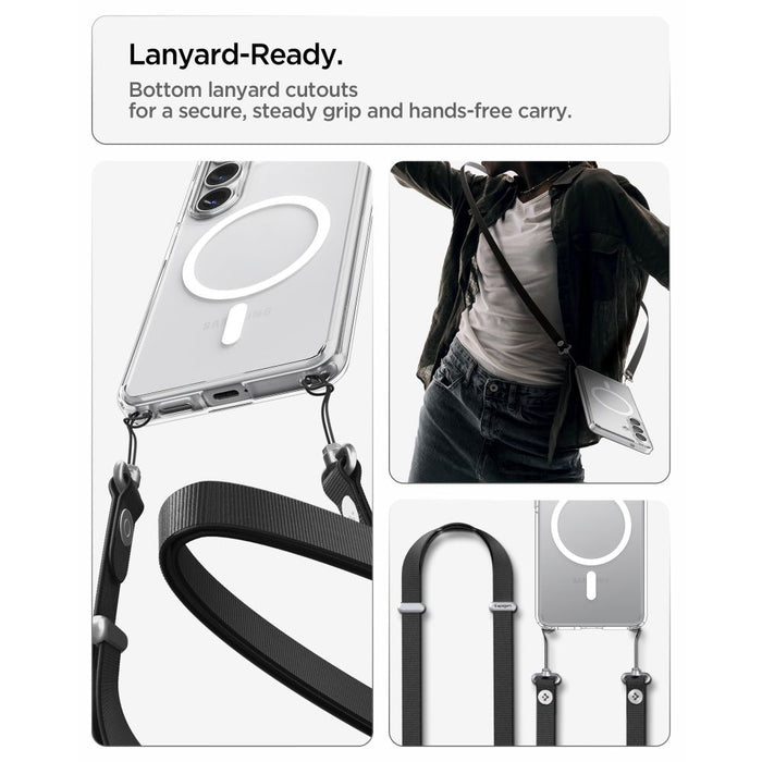 Калъф Spigen Ultra Hybrid Mag MagSafe за Samsung Galaxy S26 - прозрачен и бял