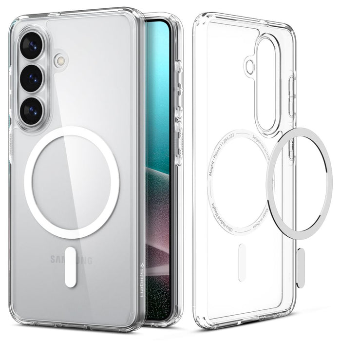 Калъф Spigen Ultra Hybrid Mag MagSafe за Samsung Galaxy S26 - прозрачен и бял