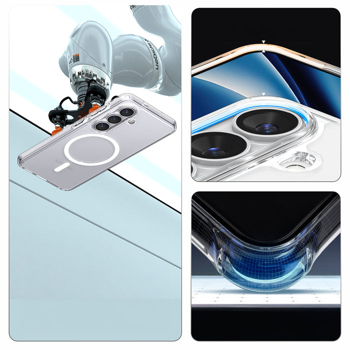 Калъф Spigen Ultra Hybrid Mag MagSafe за Samsung Galaxy S26 - прозрачен и бял