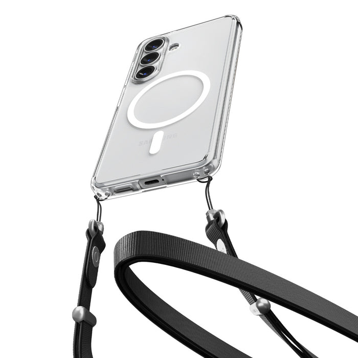 Калъф Spigen Ultra Hybrid Mag MagSafe за Samsung Galaxy S26 - прозрачен и бял