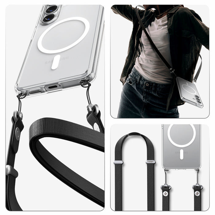 Калъф Spigen Ultra Hybrid Mag MagSafe за Samsung Galaxy S26 - прозрачен и бял