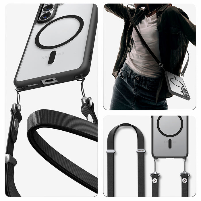 Калъф Spigen Ultra Hybrid Mag MagSafe за Samsung Galaxy S26 - прозрачен черен