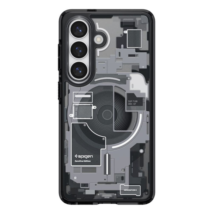 Калъф Spigen Ultra Hybrid Mag MagSafe за Samsung Galaxy S26 Zero One - прозрачен черен