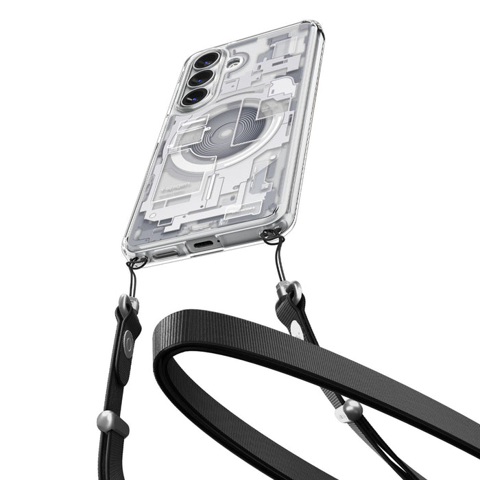 Калъф Spigen Ultra Hybrid Mag MagSafe за Samsung Galaxy S26 Zero One - прозрачен и бял