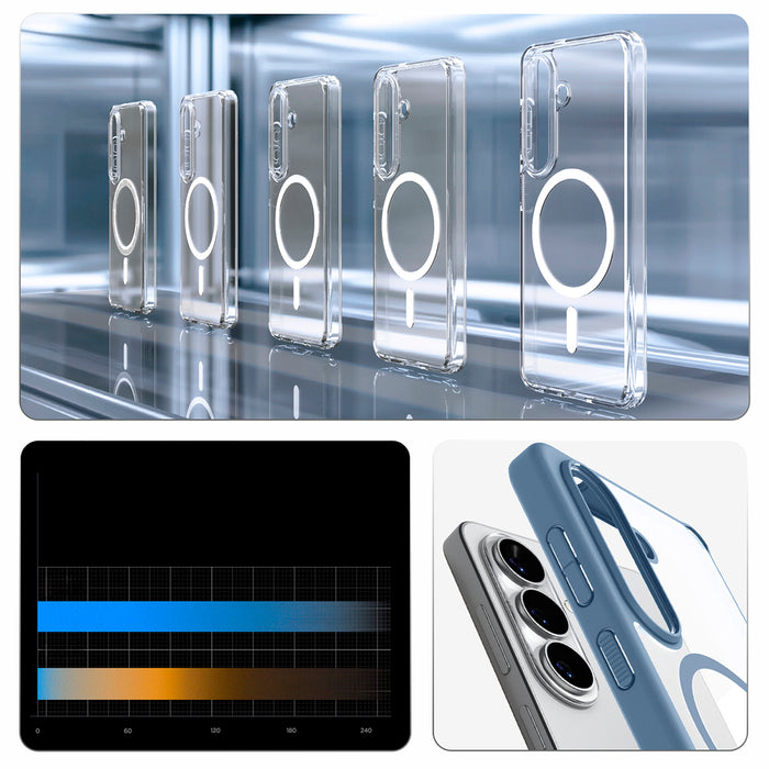 Калъф Spigen Ultra Hybrid Mag MagSafe за Samsung Galaxy S26+ - прозрачен син