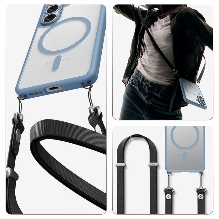 Калъф Spigen Ultra Hybrid Mag MagSafe за Samsung Galaxy S26+ - прозрачен син