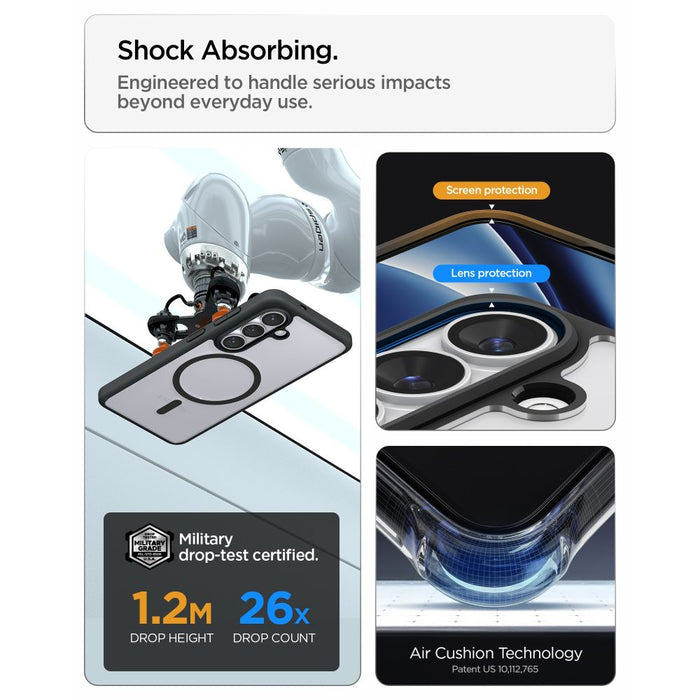 Калъф Spigen Ultra Hybrid Mag MagSafe за Samsung Galaxy S26+ - прозрачен черен