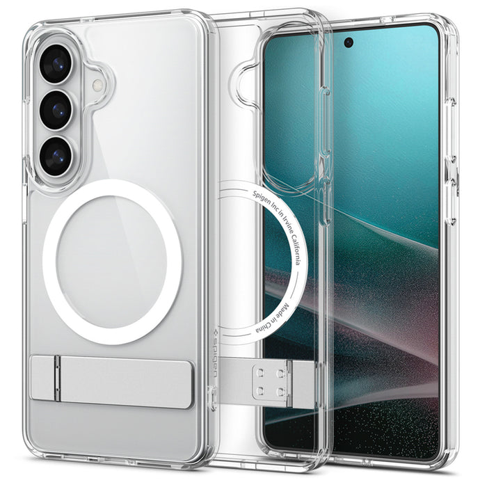 Калъф Spigen Ultra Hybrid S Mag MagSafe за Samsung Galaxy S26+ - прозрачен и бял