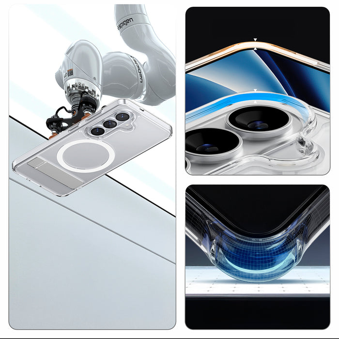 Калъф Spigen Ultra Hybrid S Mag MagSafe за Samsung Galaxy S26+ - прозрачен и бял