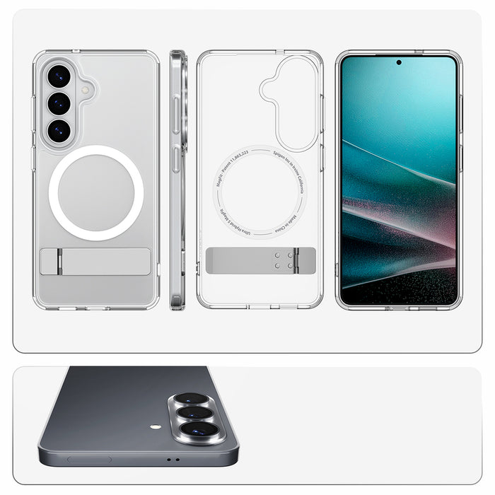 Калъф Spigen Ultra Hybrid S Mag MagSafe за Samsung Galaxy S26+ - прозрачен и бял