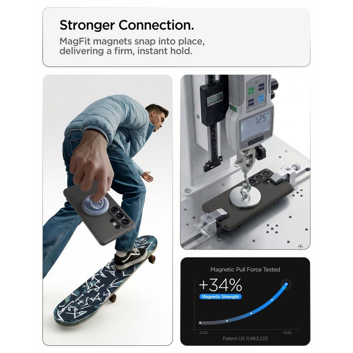 Калъф Spigen Liquid Air Mag MagSafe за Samsung Galaxy S26 Ultra - сив