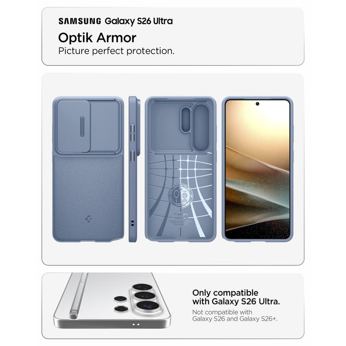 Калъф Spigen Optic Armor за Samsung Galaxy S26 Ultra - син