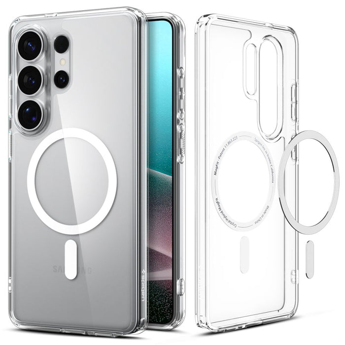 Калъф Spigen Ultra Hybrid Mag MagSafe за Samsung Galaxy S26 Ultra - прозрачен и бял
