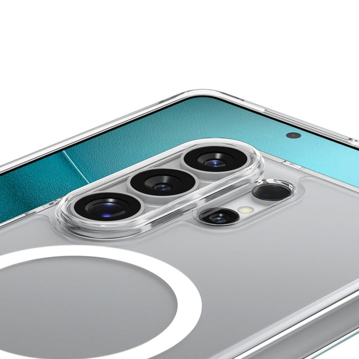 Калъф Spigen Ultra Hybrid Mag MagSafe за Samsung Galaxy S26 Ultra - прозрачен и бял