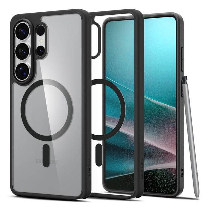 Калъф Spigen Ultra Hybrid Mag MagSafe за Samsung Galaxy S26 Ultra - прозрачен черен