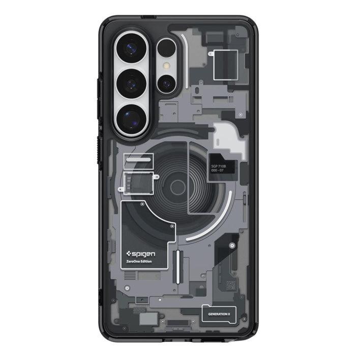 Калъф Spigen Ultra Hybrid Mag MagSafe за Samsung Galaxy S26 Ultra Zero One - прозрачен черен