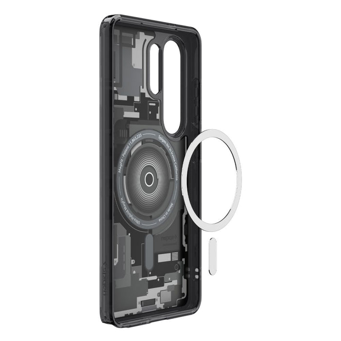 Калъф Spigen Ultra Hybrid Mag MagSafe за Samsung Galaxy S26 Ultra Zero One - прозрачен черен