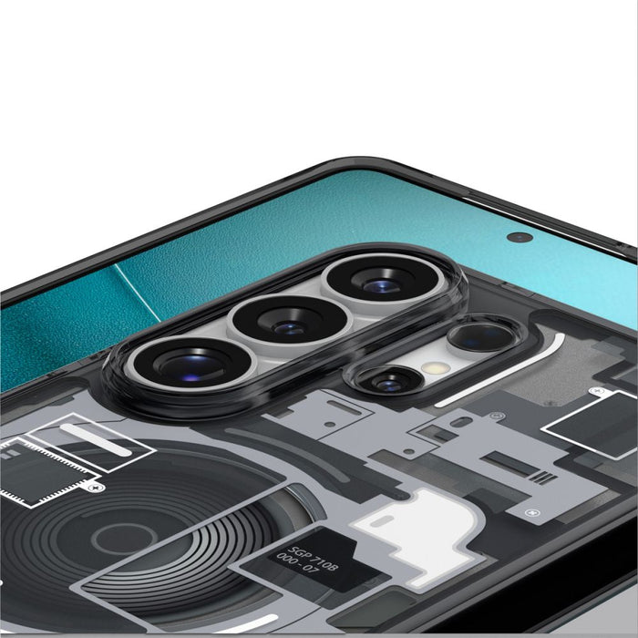 Калъф Spigen Ultra Hybrid Mag MagSafe за Samsung Galaxy S26 Ultra Zero One - прозрачен черен