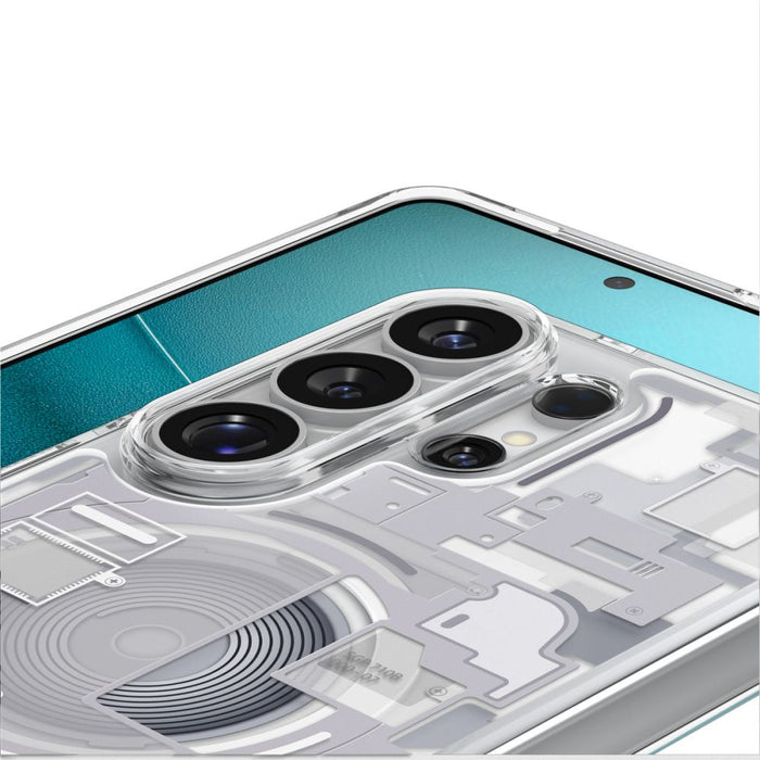 Калъф Spigen Ultra Hybrid Mag MagSafe за Samsung Galaxy S26 Ultra Zero One - прозрачен и бял