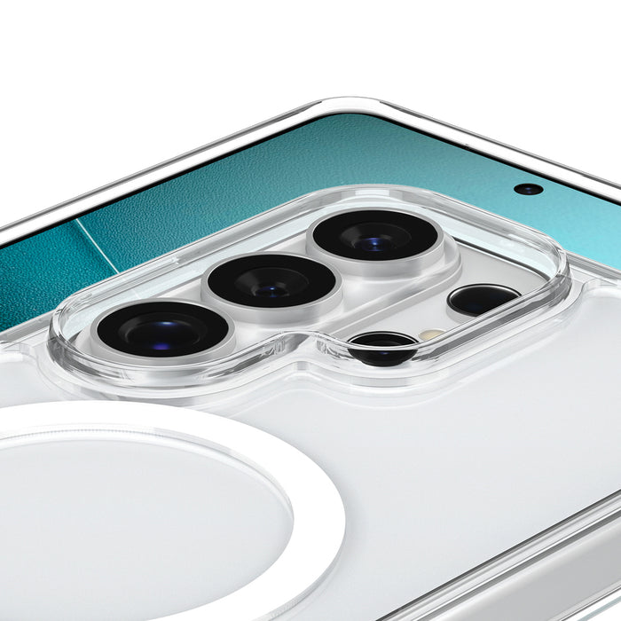 Калъф Spigen Ultra Hybrid S Mag MagSafe за Samsung Galaxy S26 Ultra - прозрачен и бял