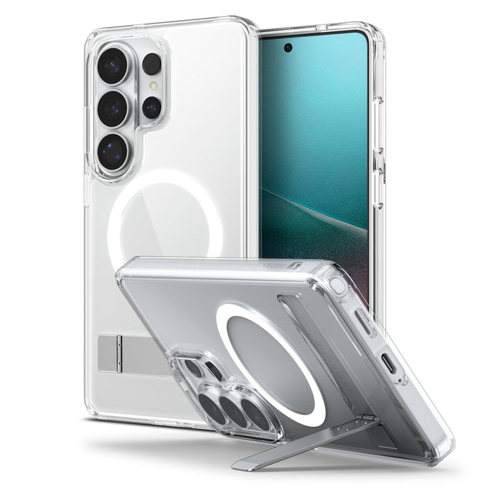 Калъф Spigen Ultra Hybrid S Mag MagSafe за Samsung Galaxy S26 Ultra - прозрачен и бял
