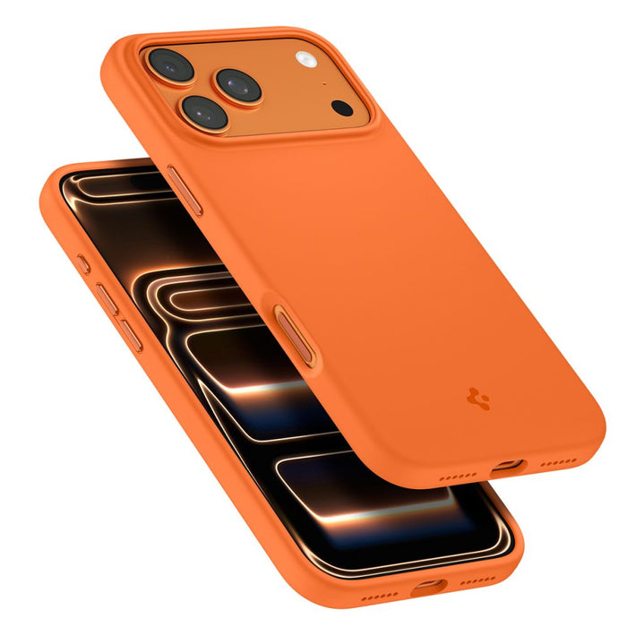 Силиконов калъф Spigen Fit Mag MagSafe за iPhone 17 Pro Max - оранжев