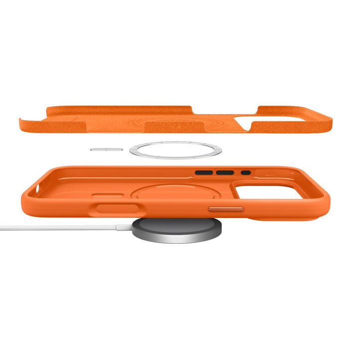 Силиконов калъф Spigen Fit Mag MagSafe за iPhone 17 Pro Max - оранжев