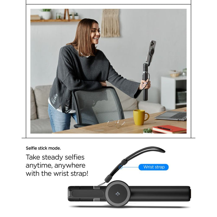 Селфи стик Spigen S581W MagSafe Bluetooth със статив - черен