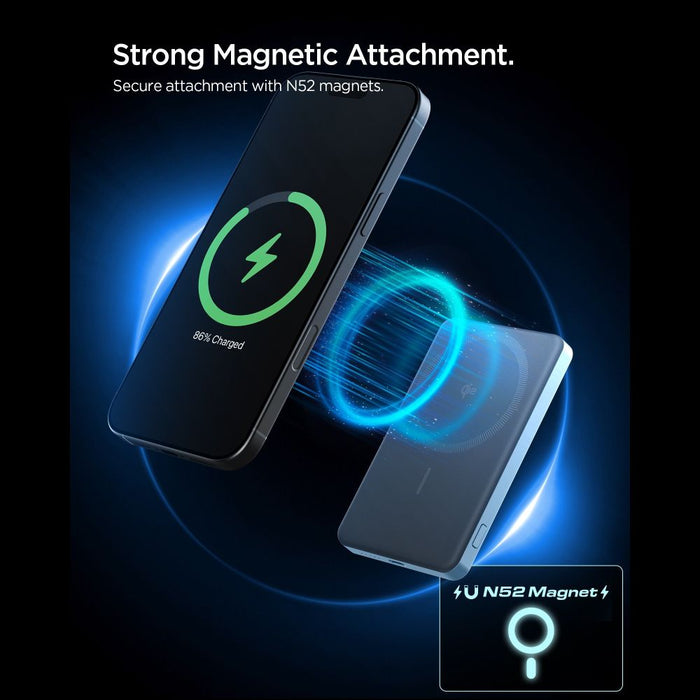 Външна батерия Spigen EA2205MQ Essential MagSafe 5000MAH 22.5W QI2 - тъмносиня