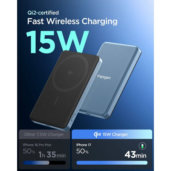 Външна батерия Spigen EA2205MQ Essential MagSafe 5000MAH 22.5W QI2 - тъмносиня