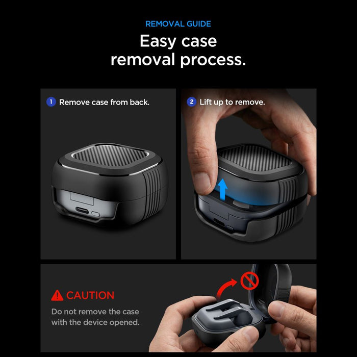 Калъф Spigen Rugged Armor за Samsung Galaxy Buds 4 / 4 Pro - матово черен