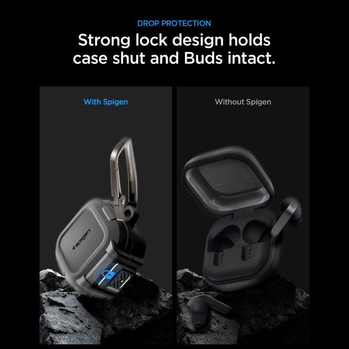 Калъф Spigen Lock Fit за Samsung Galaxy Buds 4 / 4 Pro - матово черен