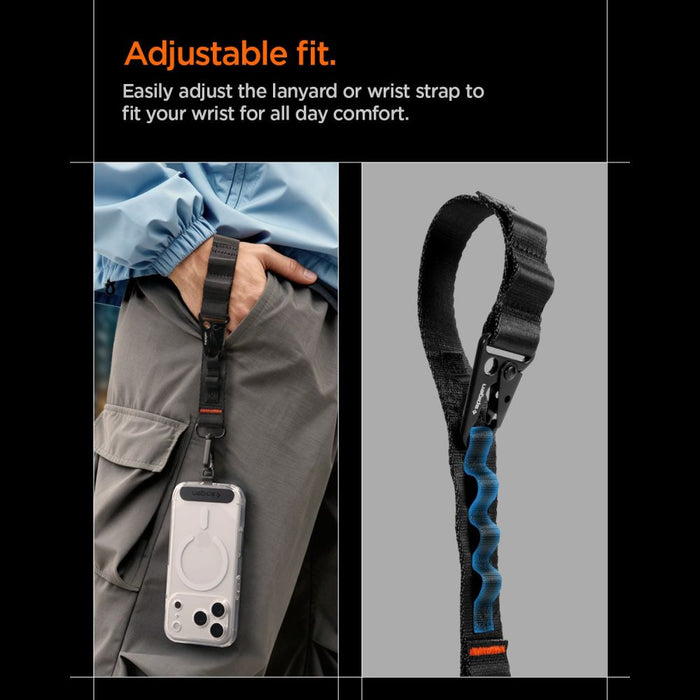 Връзка за телефон Spigen DA30M Stap Crossbody - Черна