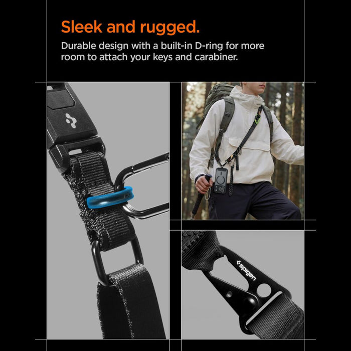 Връзка за телефон Spigen DA30M Stap Crossbody - Черна