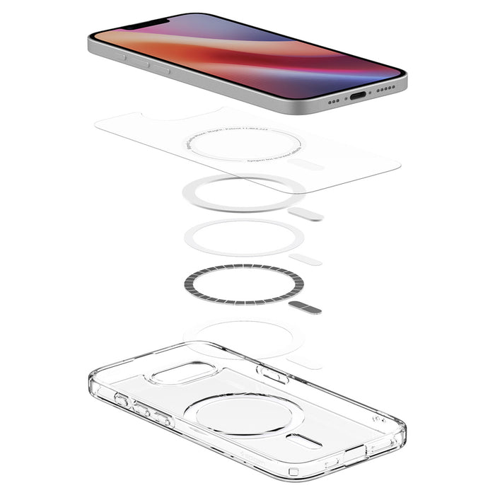 Spigen Crystal Hybrid MagSafe калъф за iPhone 17e / 16e - прозрачен