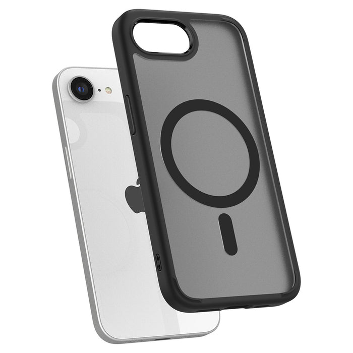 Spigen Crystal Hybrid MagSafe калъф за iPhone 17e / 16e - черен, прозрачен