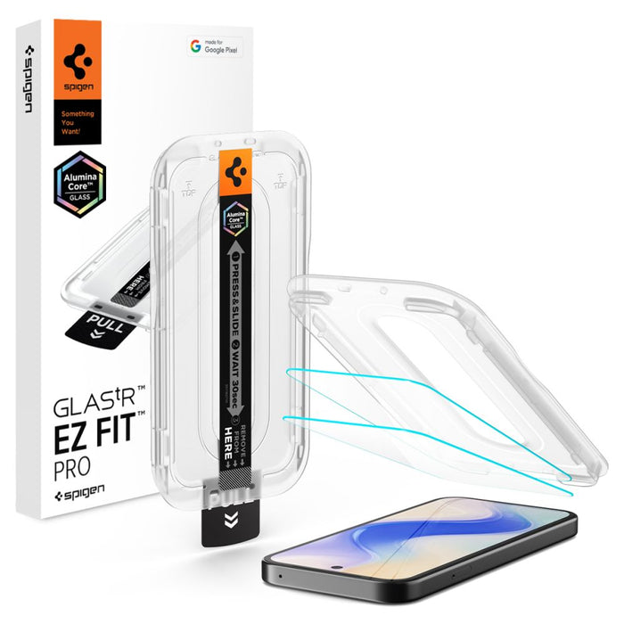 Spigen Glas.tR EZ Fit Pro - 2 броя закалено стъклено протекторно фолио за екран за Google Pixel 10A