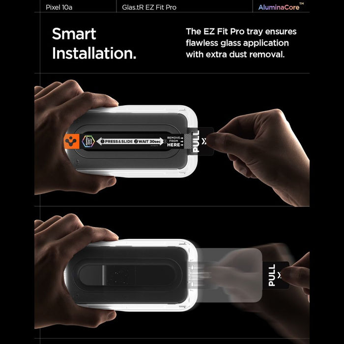 Spigen Glas.tR EZ Fit Pro - 2 броя закалено стъклено протекторно фолио за екран за Google Pixel 10A