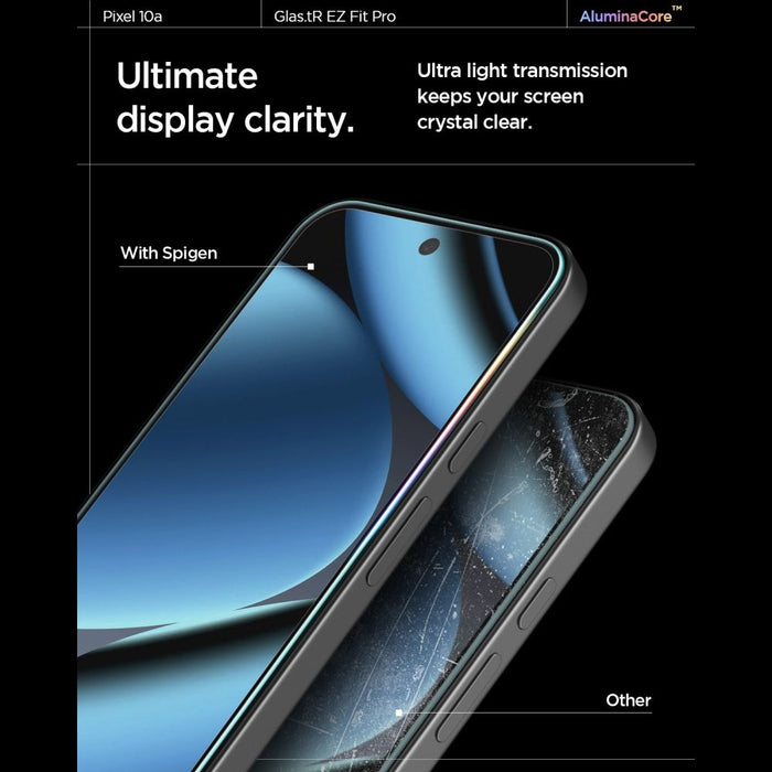 Spigen Glas.tR EZ Fit Pro - 2 броя закалено стъклено протекторно фолио за екран за Google Pixel 10A