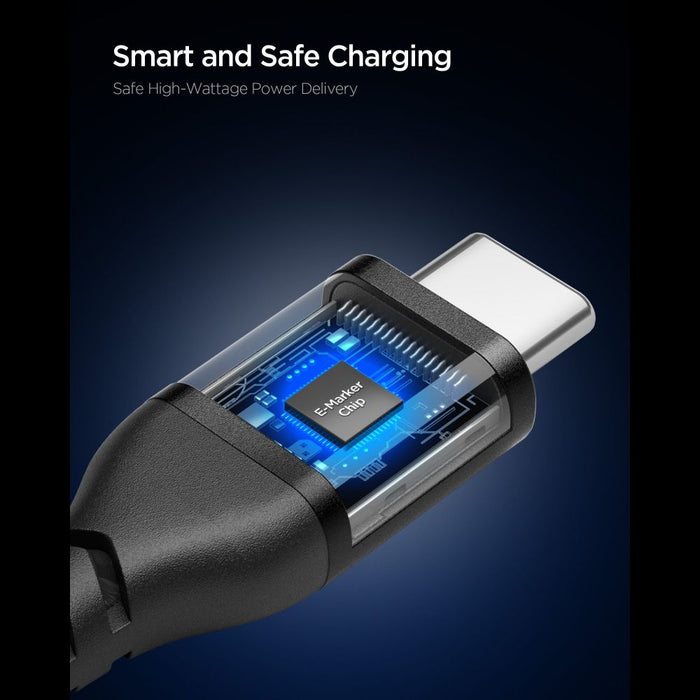 Кабел Spigen EB10010CCA Essential USB-C / USB-C 100W 100CM - Черен