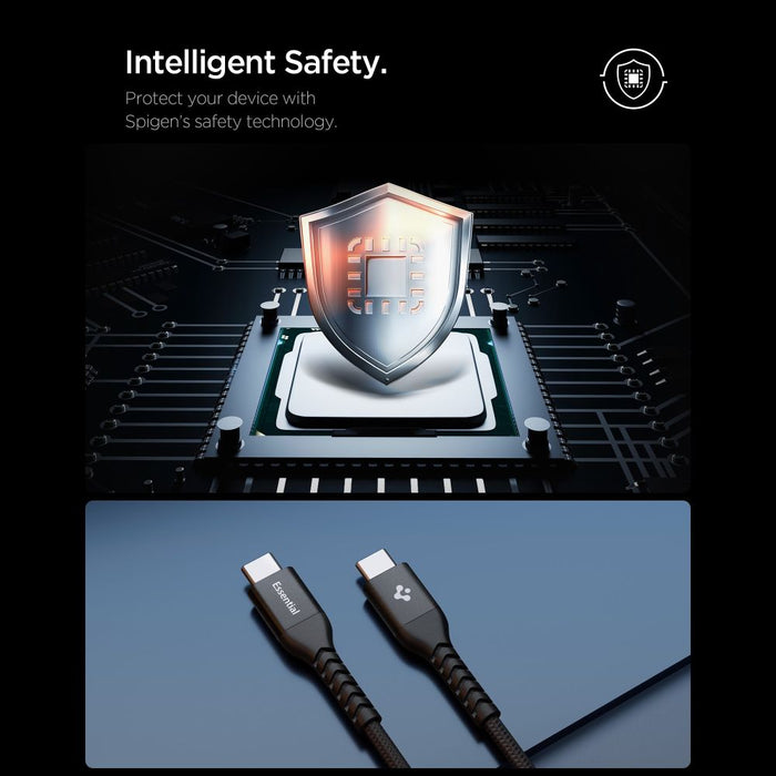 Кабел Spigen EB10010CCA Essential USB-C / USB-C 100W 100CM - Черен