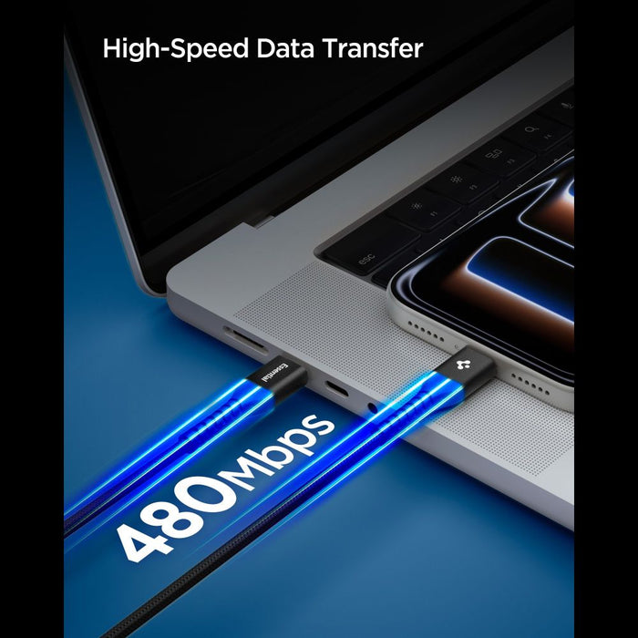 Кабел Spigen EB10010CCA Essential USB-C / USB-C 100W 100CM - Черен