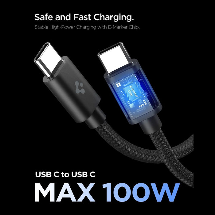 Зарядно за стена Spigen EE451EU Essential USB-C 45W - черно