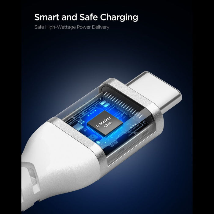 Кабел Spigen EB10010CCA Essential USB-C / USB-C 100W 100CM - бял